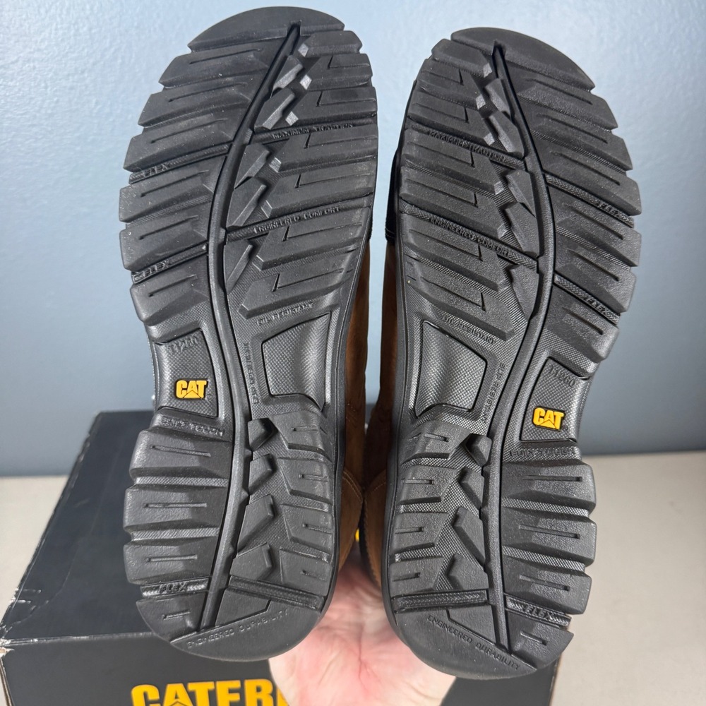 Caterpillar Threshold WP ST Mens Steel Toe Waterproof Work Boots P90935 Brown 10 - Picture 7 of 8